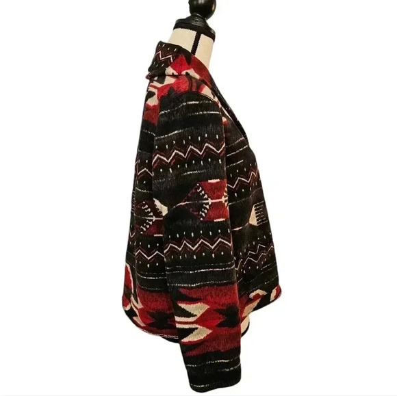 LRL Lauren Jeans Co Ralph Lauren Southwestern Style Sweatshirt Jacket - Picture 7 of 10